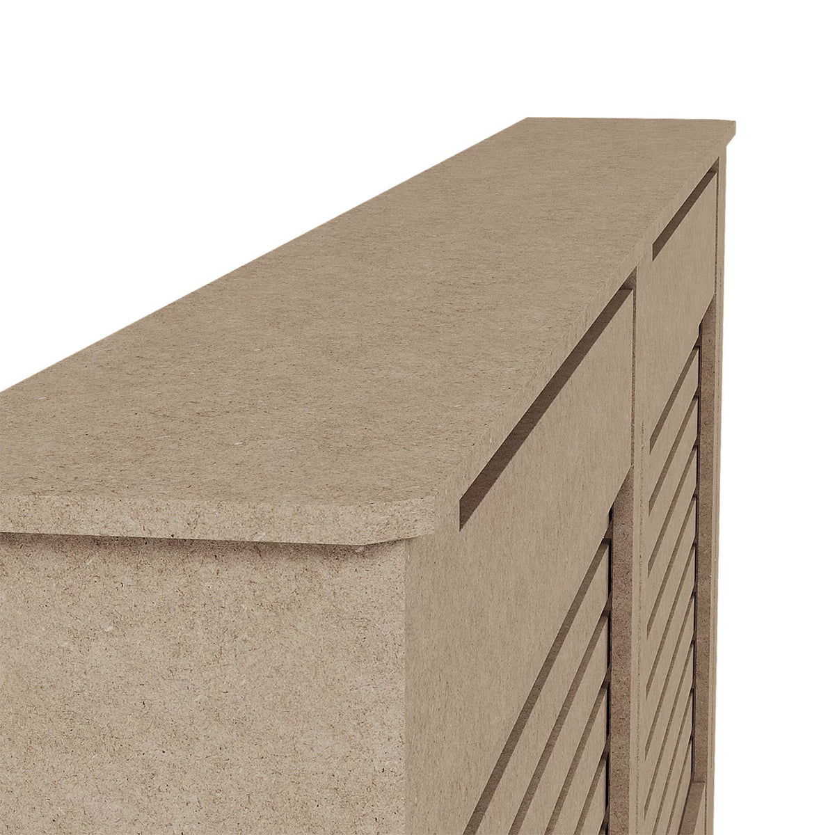 Willbourne Large Horizontal Slat Radiator Cover 1720mm White Cabinet - Image 8