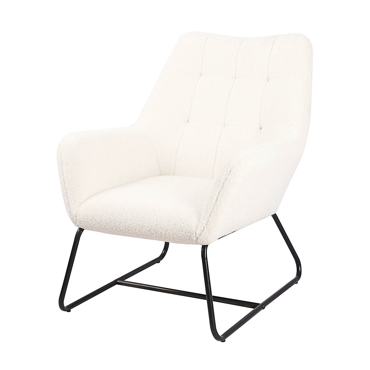 Relaxer Accent Chair Cream Living Room Bedroom Modern Ergonomic (H)800 x (W)650 - Image 1