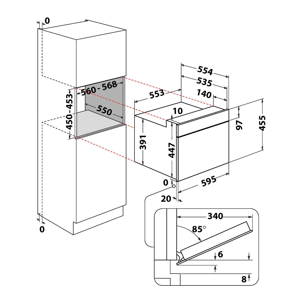Hotpoint Built-in Microwave Grill 40L Class 4 HMW47HMXUK Stainless Steel Finish - Image 9