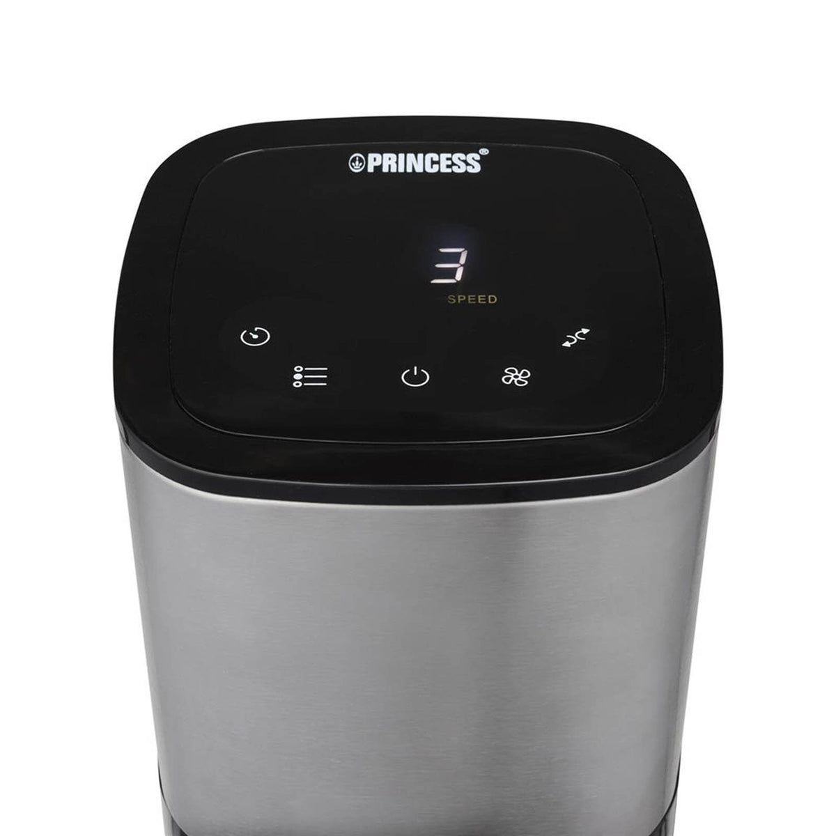 Princess Smart Air Cooler Black Portable Timer Compact Tower Fan Compact 60W - Image 2