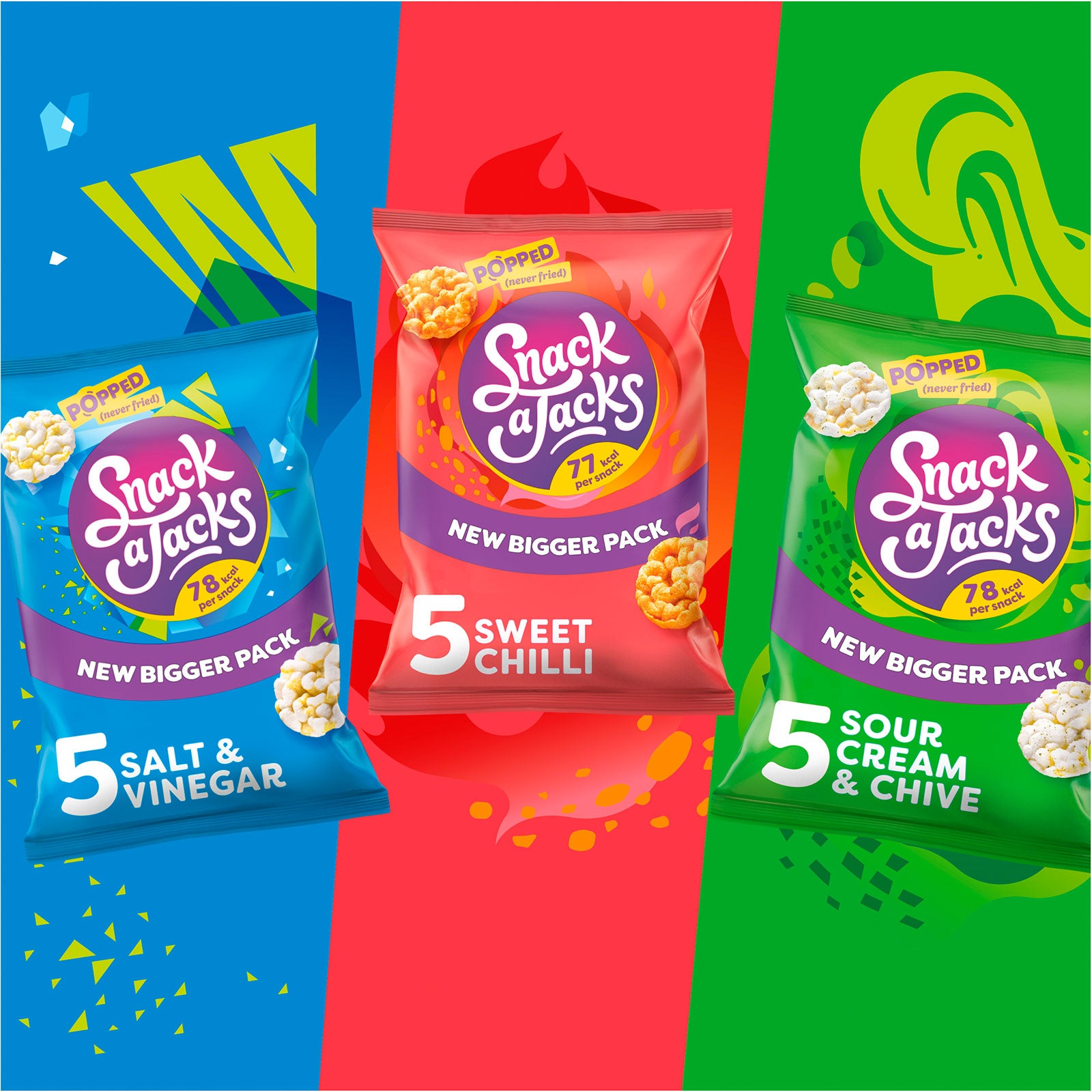 Snack a Jacks Rice Cakes Salt And Vinegar Multipack 6 x 5 Bags - Image 3