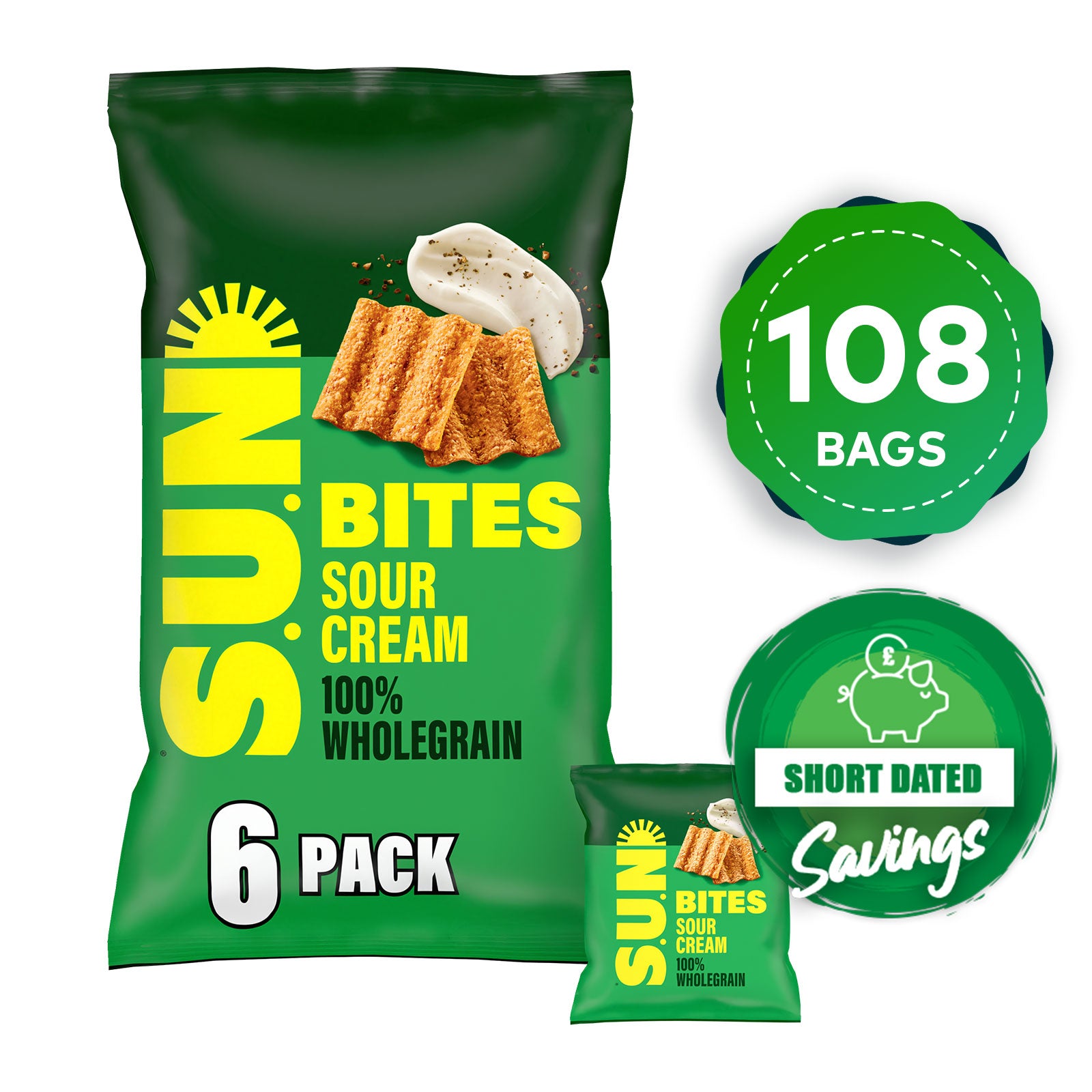 Sunbites Snacks Sour Cream Multipack Crisps 108 x 25g - Image 10