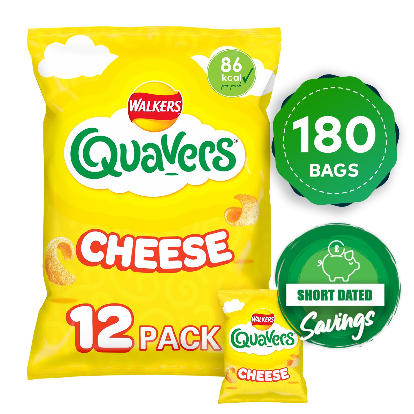 Walkers Quavers Crisps Cheese Flavour Multipack Snacks 15 x 12 Bags - Image 10