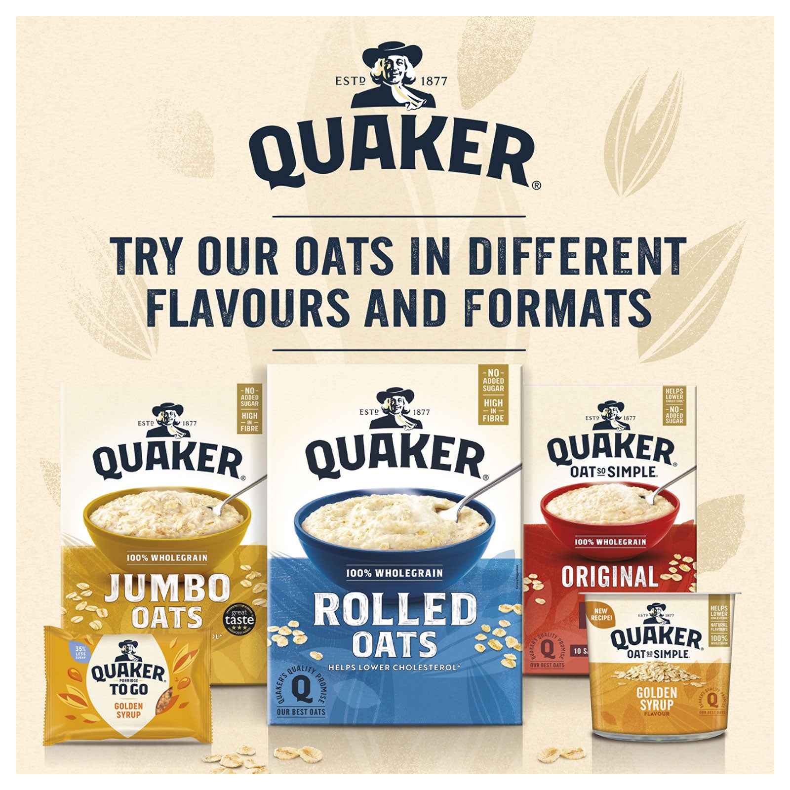 Quaker Porridge Oats Oat So Simple Golden Syrup 57g Pack of 8 - Image 4