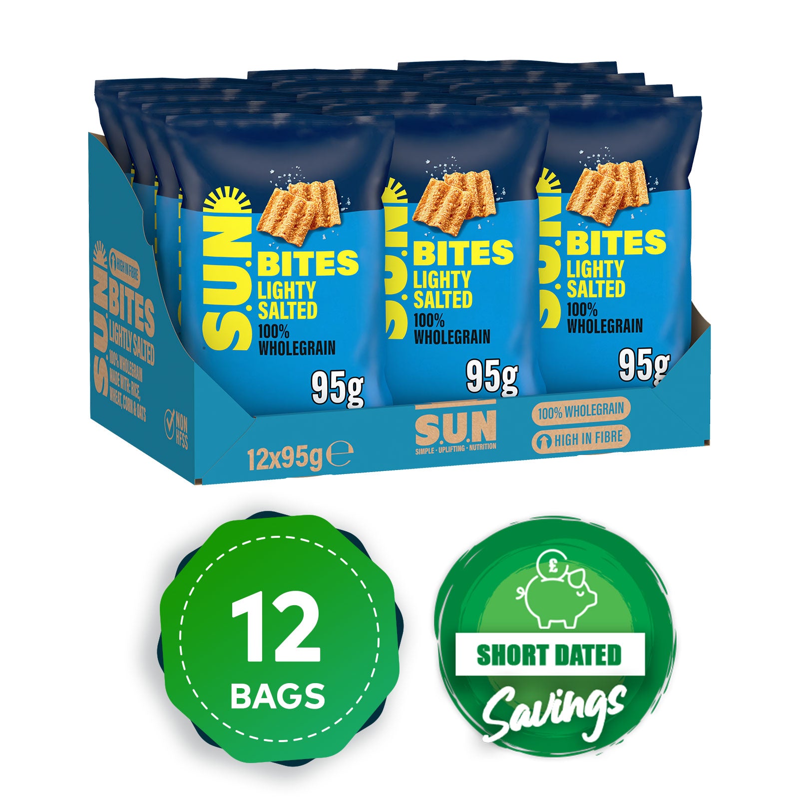 Sunbites Snacks Lightly Salted Wholegrain Sharing Bag Crisps 12 x 95g - Image 10