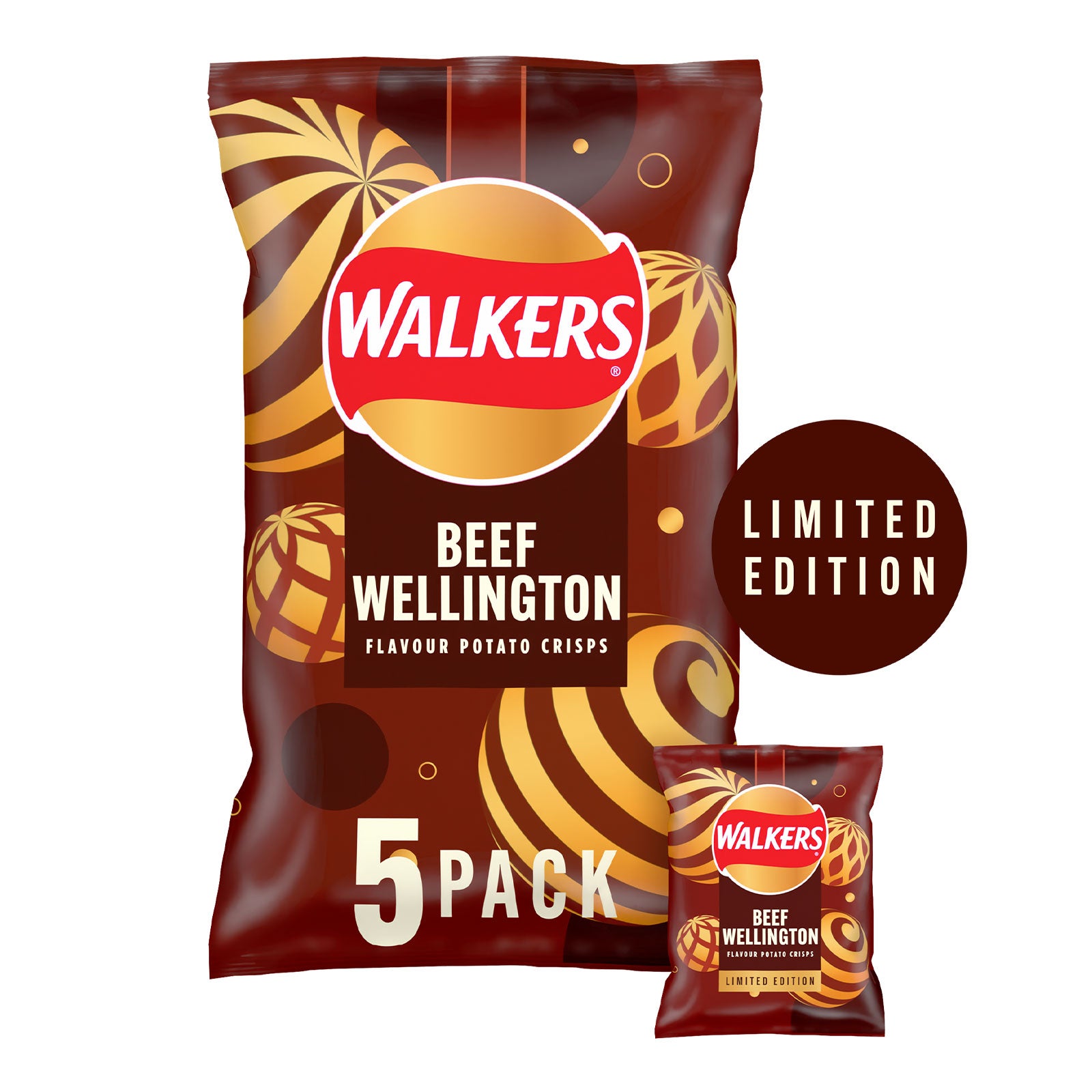 Walkers Crisps Beef Wellington Multipack Snacks 90 Bags x 25g - Image 2