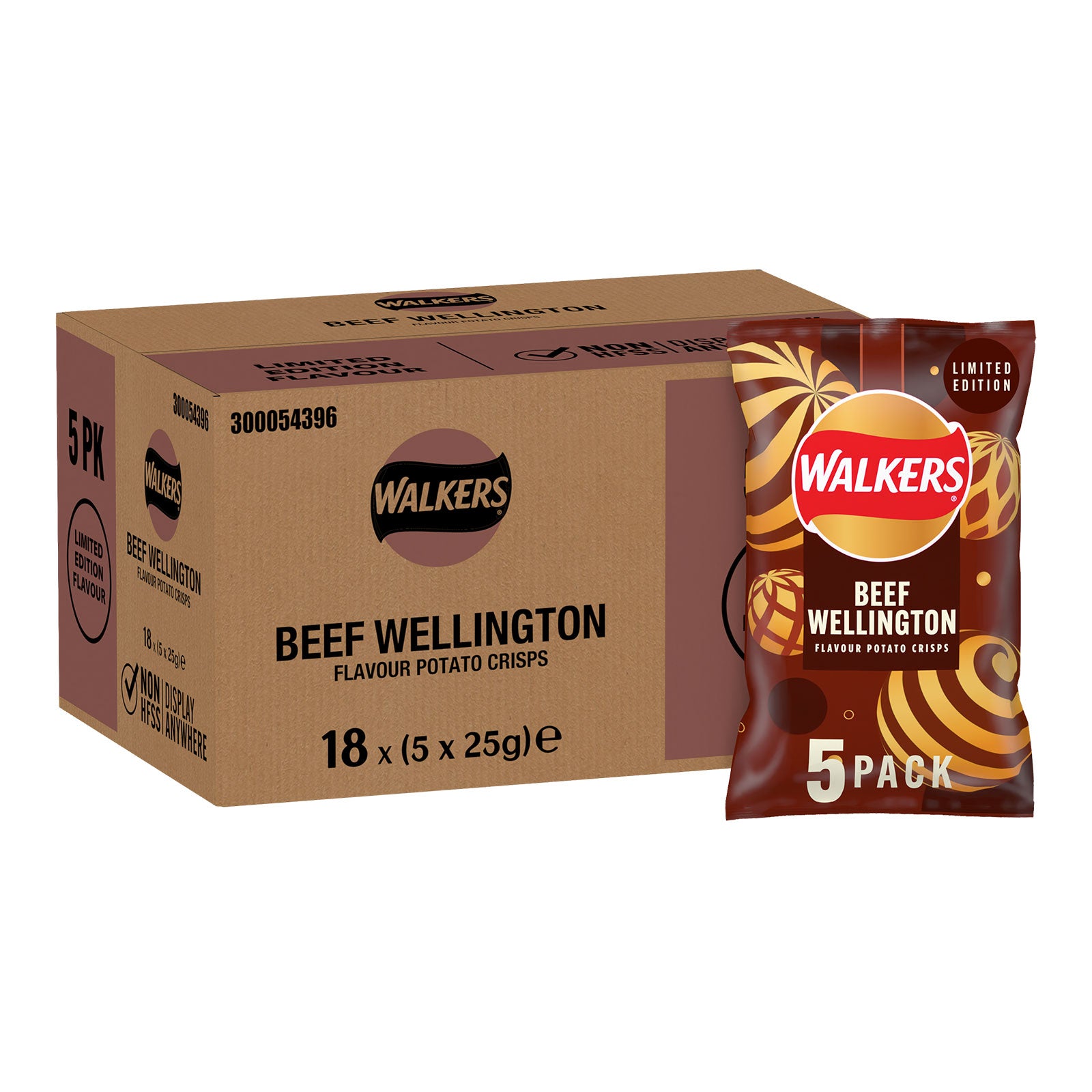 Walkers Crisps Beef Wellington Multipack Snacks 90 Bags x 25g - Image 3