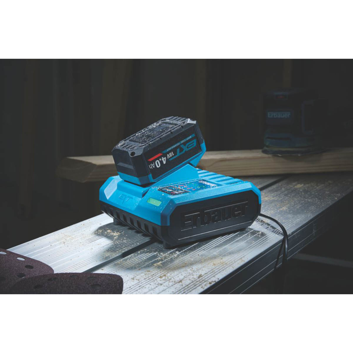 Erbauer Battery Charger 18V Li-Ion EXT Quiet Compact Powerful Lightweight - Image 4