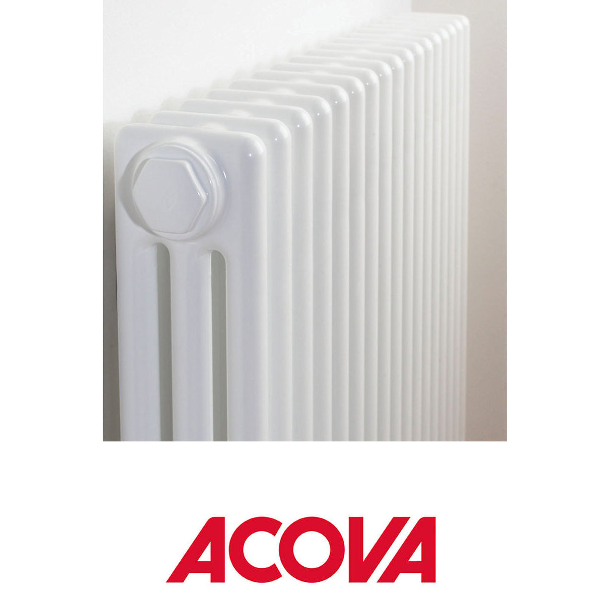 Acova 3 Column Radiator White Horizontal 1857BTU Period Style H30xW81.2cm - Image 3