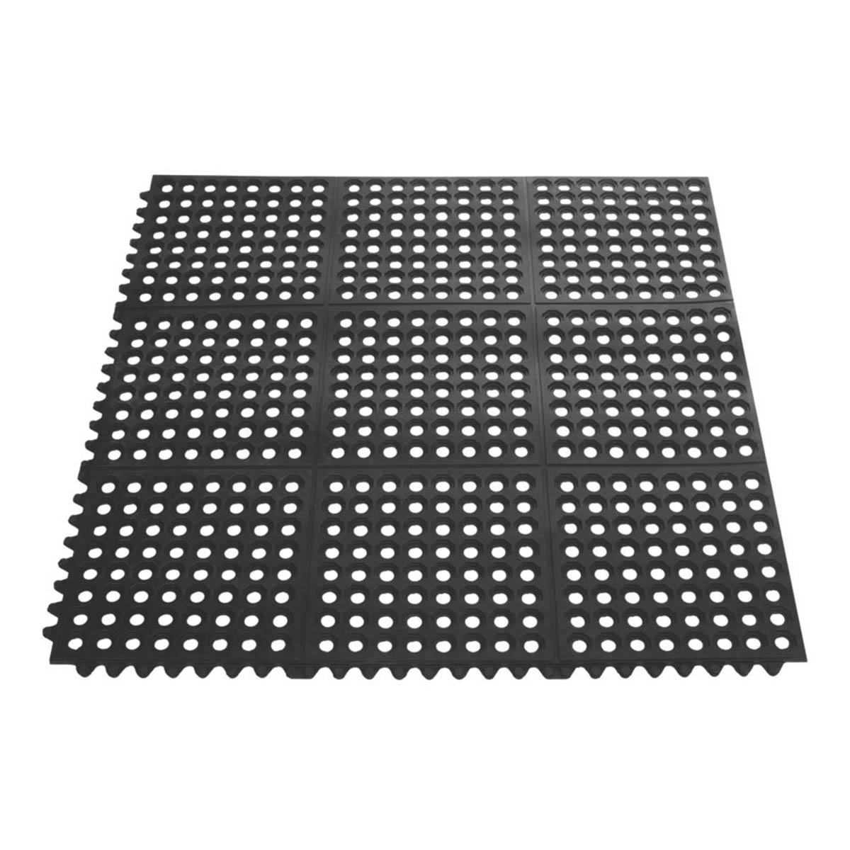 Floor Rubber Mats Interlocking No Slip Durable Kitchen Bar 914x914mm Pack of 4 - Image 4