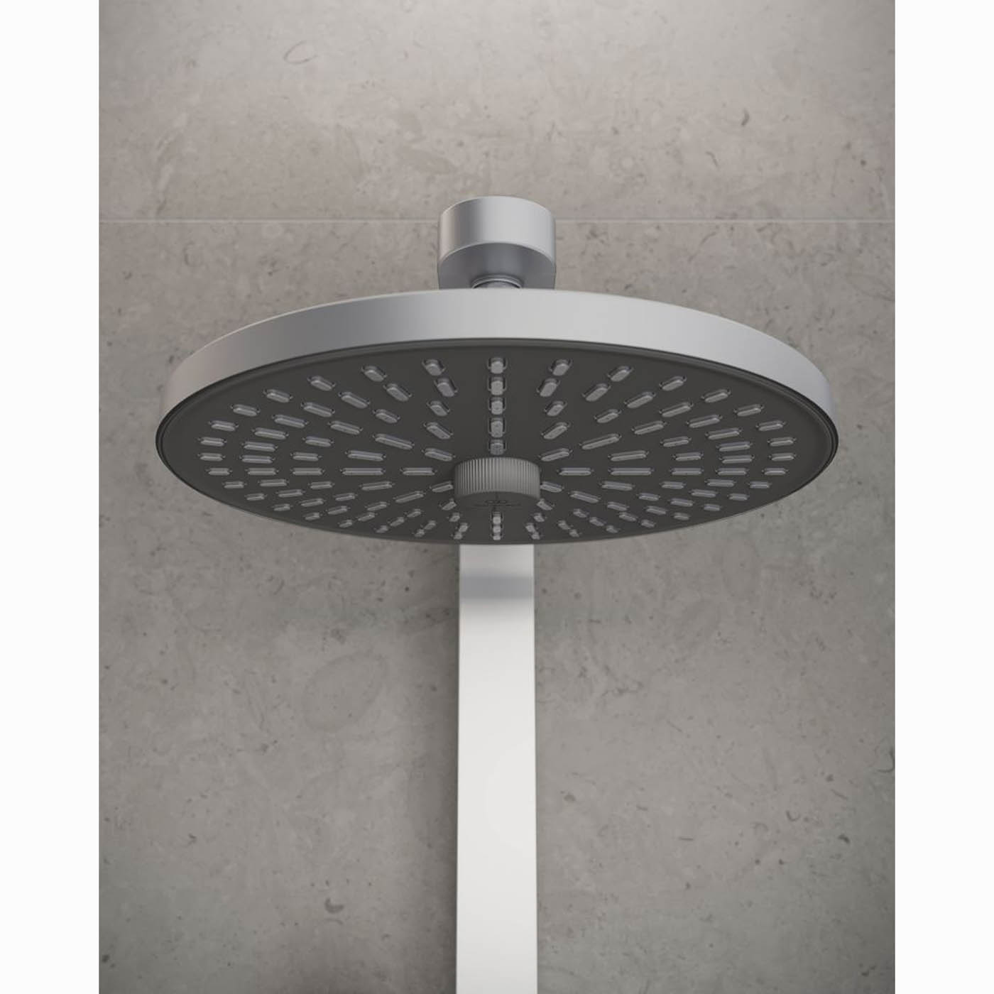 Ideal Standard Alu+ Fixed Rain Shower Head Silver 260mm - Image 3