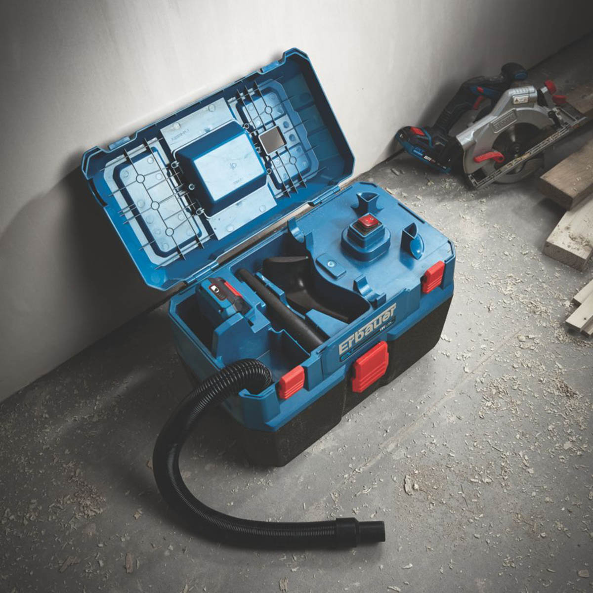 Erbauer Wet And Dry Vacuum Cleaner Cordless 18V ETBV18-Li Toolbox 14L Body Only - Image 2