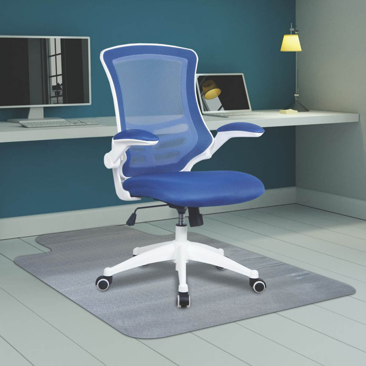 Office Chair Mat Floor Carpet Lipped Translucent Rectangular 1200 x 900mm - Image 2