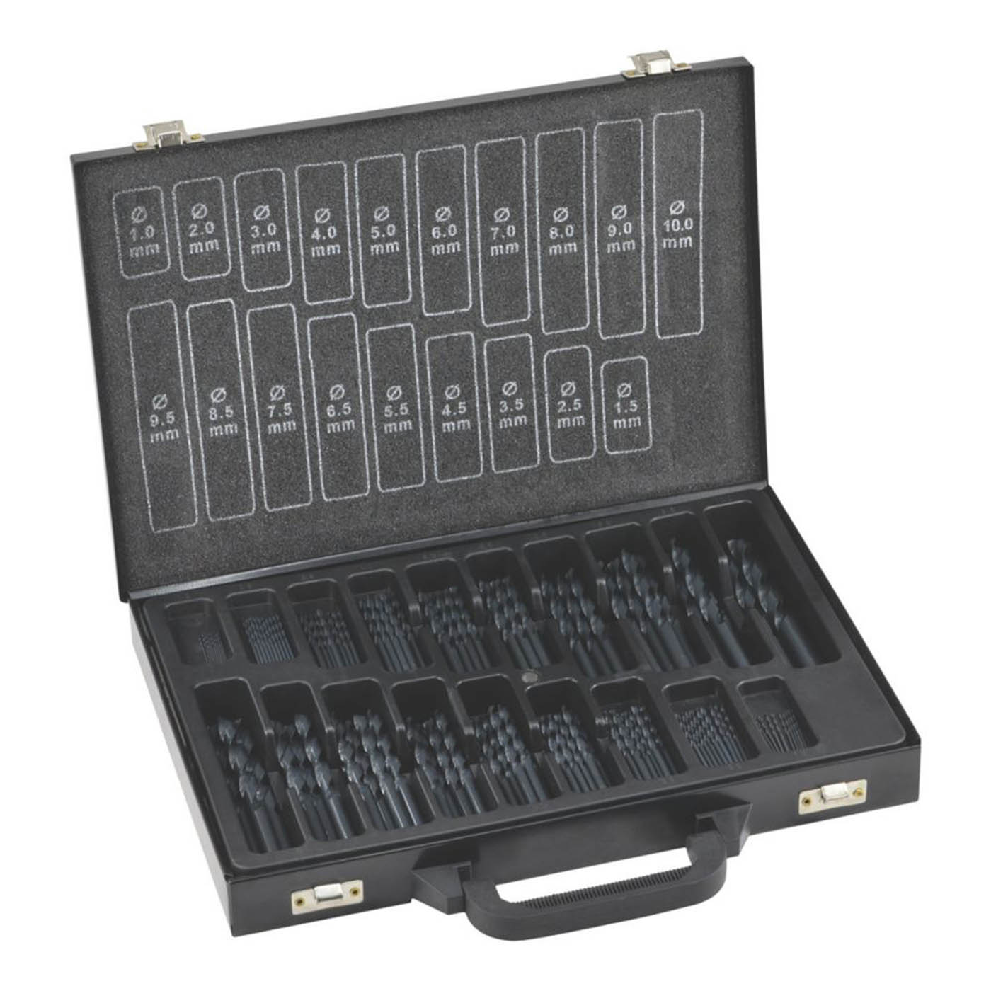 Titan Drill Bit Set Straight Shank Roll Forged Tip Steel Cast Iron Pack Of 170 - Image 2