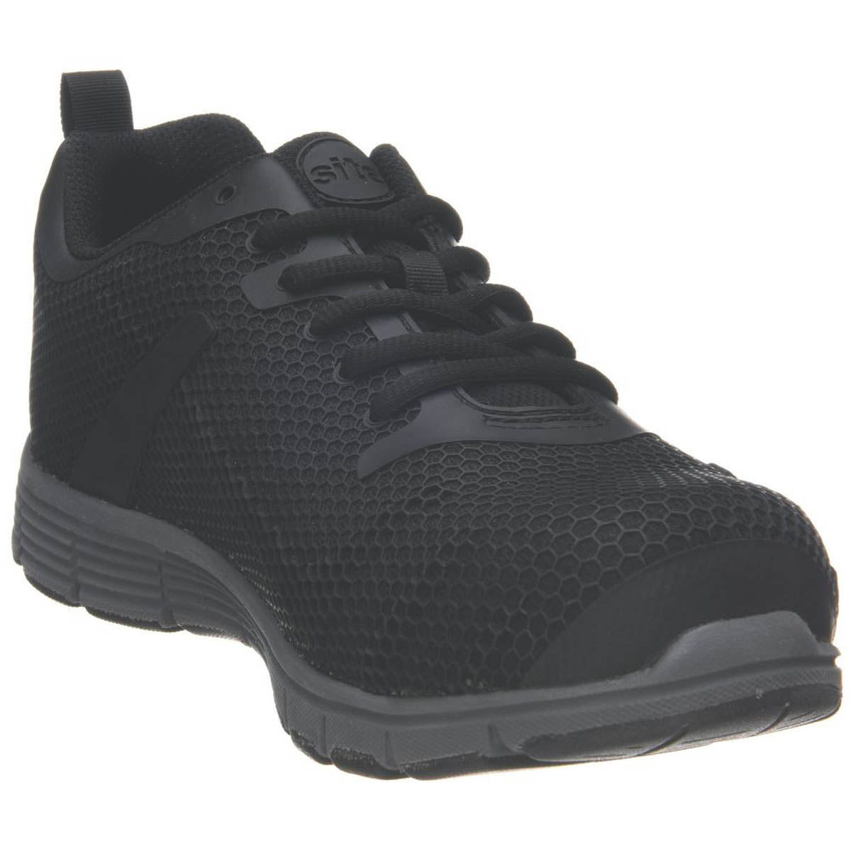 Safety Trainers Mens Black Wide Fit Synthetic Steel Toe Reinforced Heel Size 7 - Image 1
