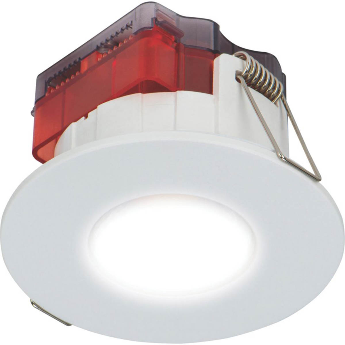 Luceco LED Downlights Dimmable Warm White 5W Round White Fixed 3000K 10 Pack - Image 1