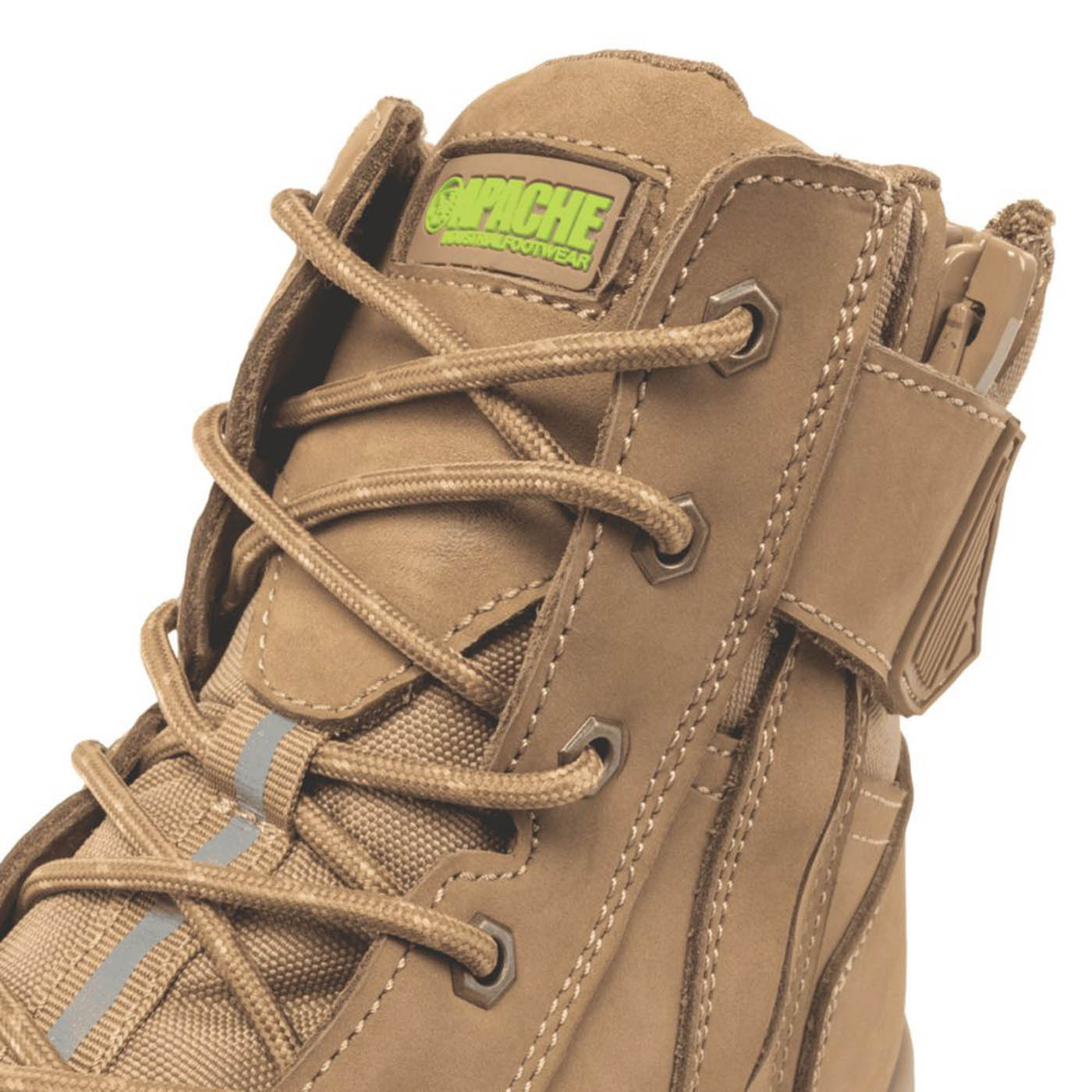 Apache Safety Boots Mens Wide Fit Brown Leather Work Shoes Composite Toe Size 10 - Image 3