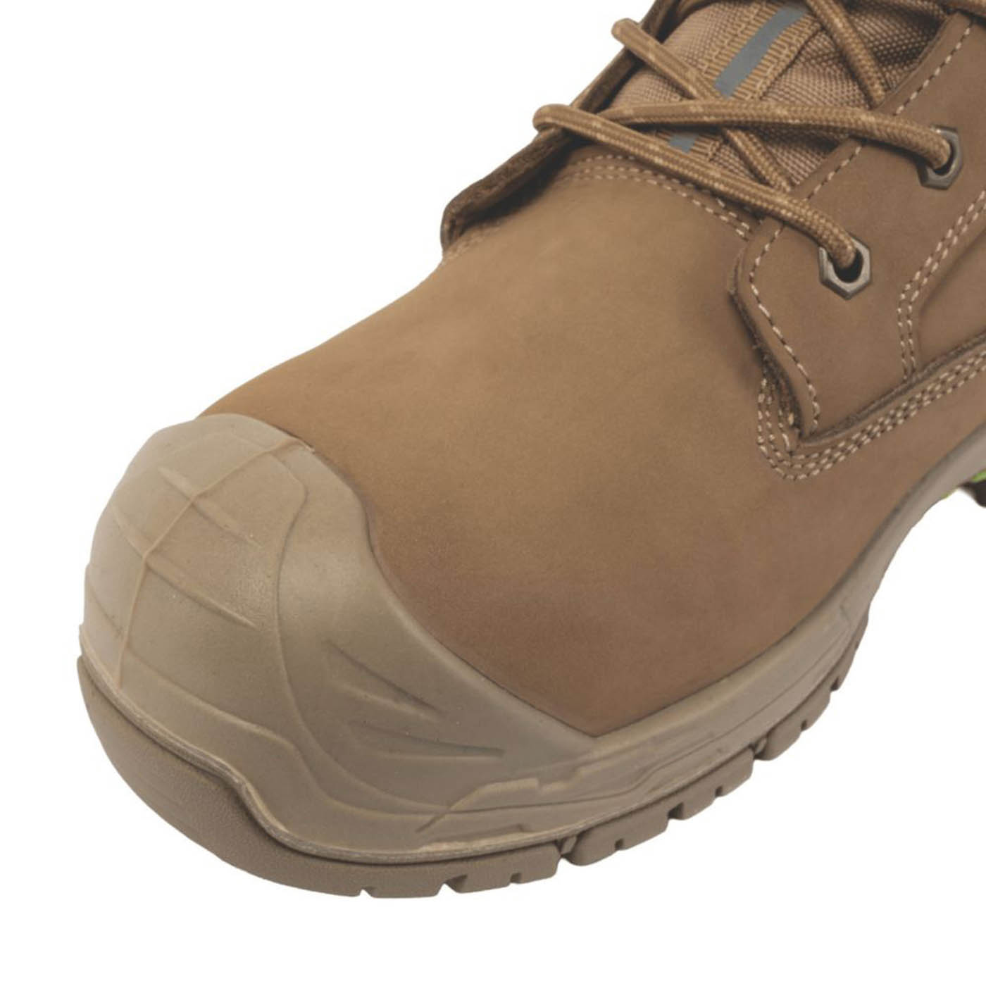 Apache Safety Boots Mens Wide Fit Brown Leather Work Shoes Composite Toe Size 10 - Image 4