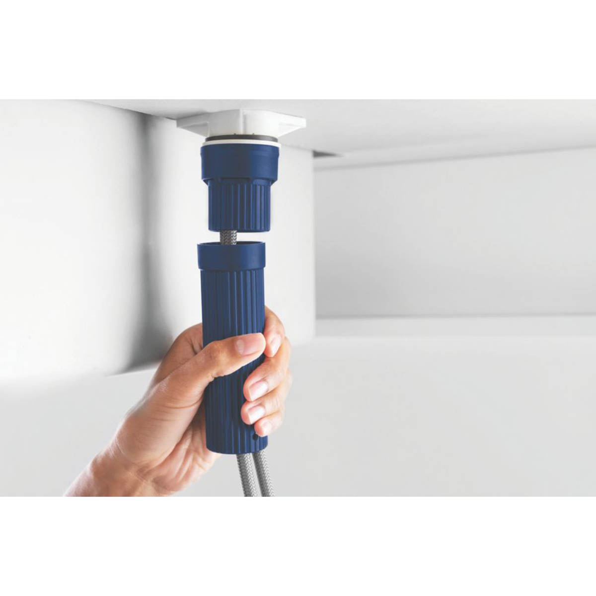 Grohe Kitchen Mixer Tap Pull-Out Chrome C-Spout Single Lever Swivel Modern - Image 3