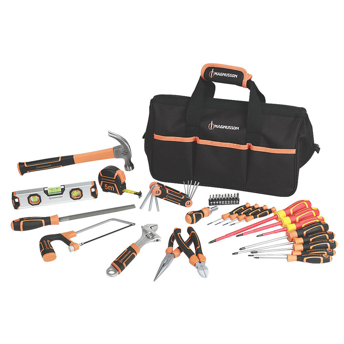 Magnusson Tool Kit 40 Piece Set Storage Carry Bag Basic Tool Household DIY - Image 1