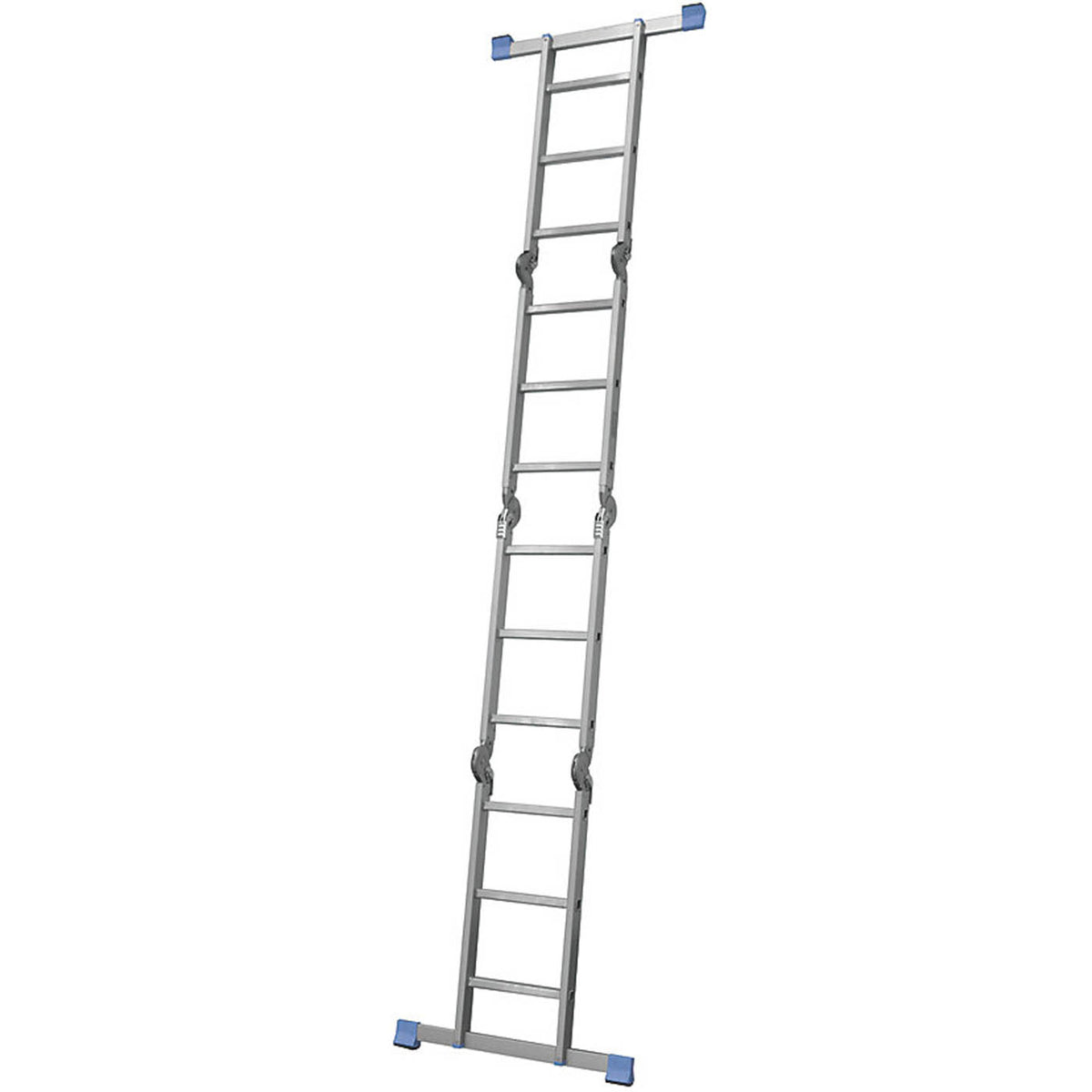 Mac Allister Folding Ladder Aluminium Stepladder Non-Slip Multi Position 3.17m - Image 3