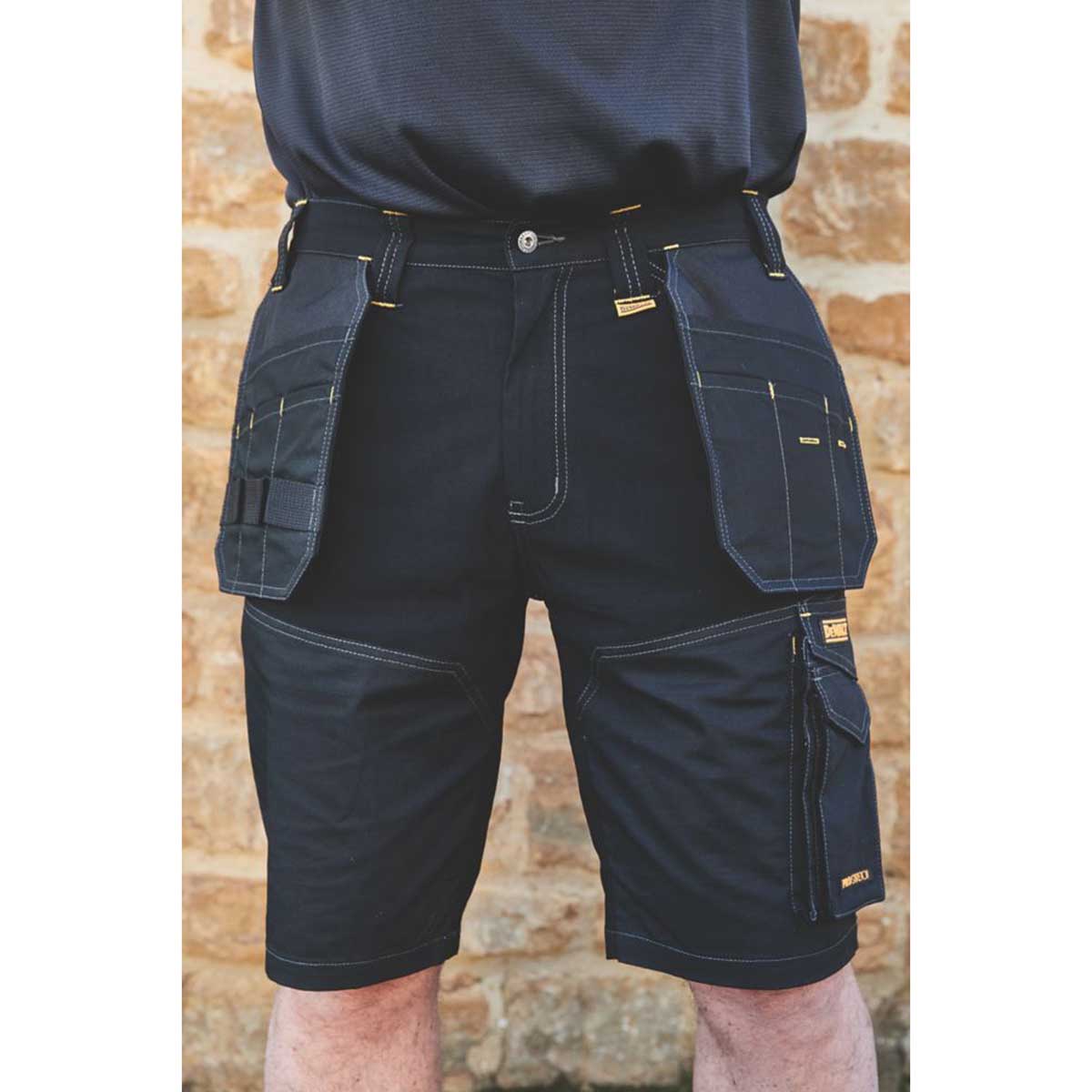 DeWalt Work Shorts Mens Black Multi Pockets Stretch Breathable Comfort 34"W - Image 4