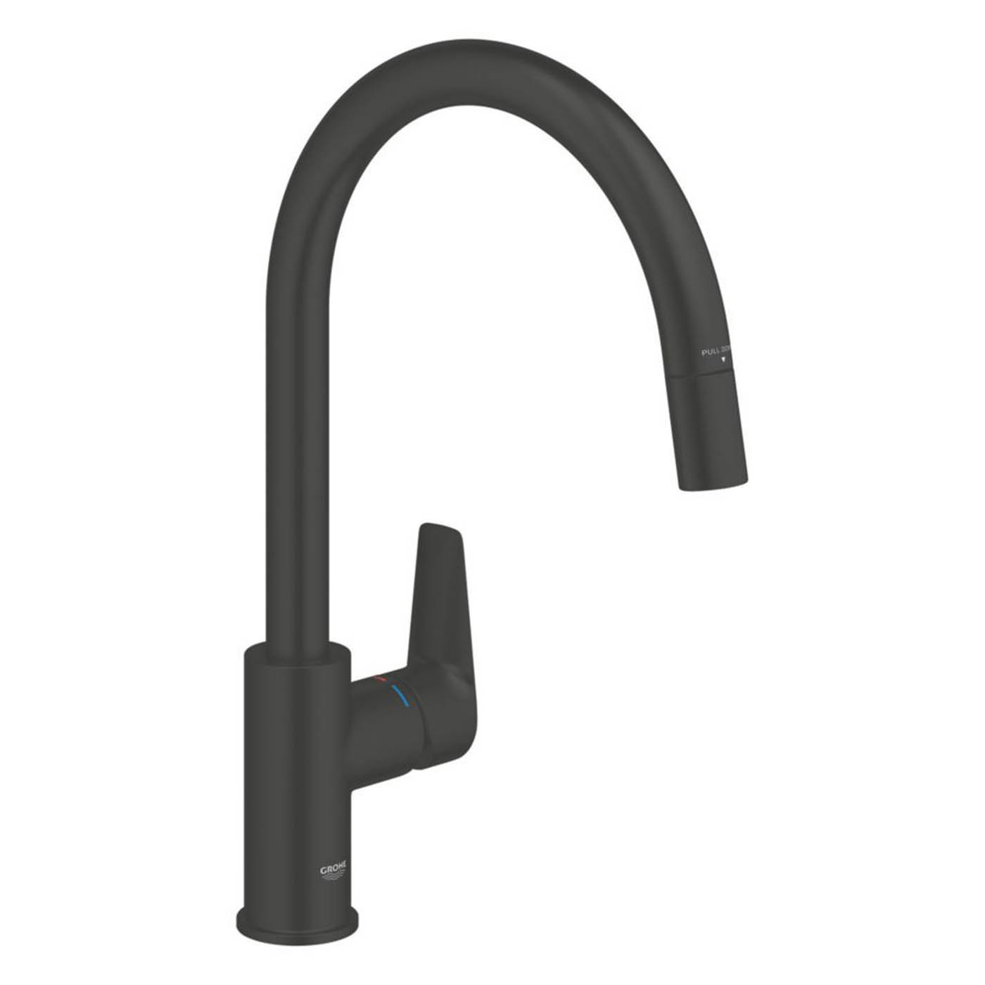 Grohe StartEdge 305502430 Single Lever Kitchen Sink Mixer Tap Matt Black - Image 2