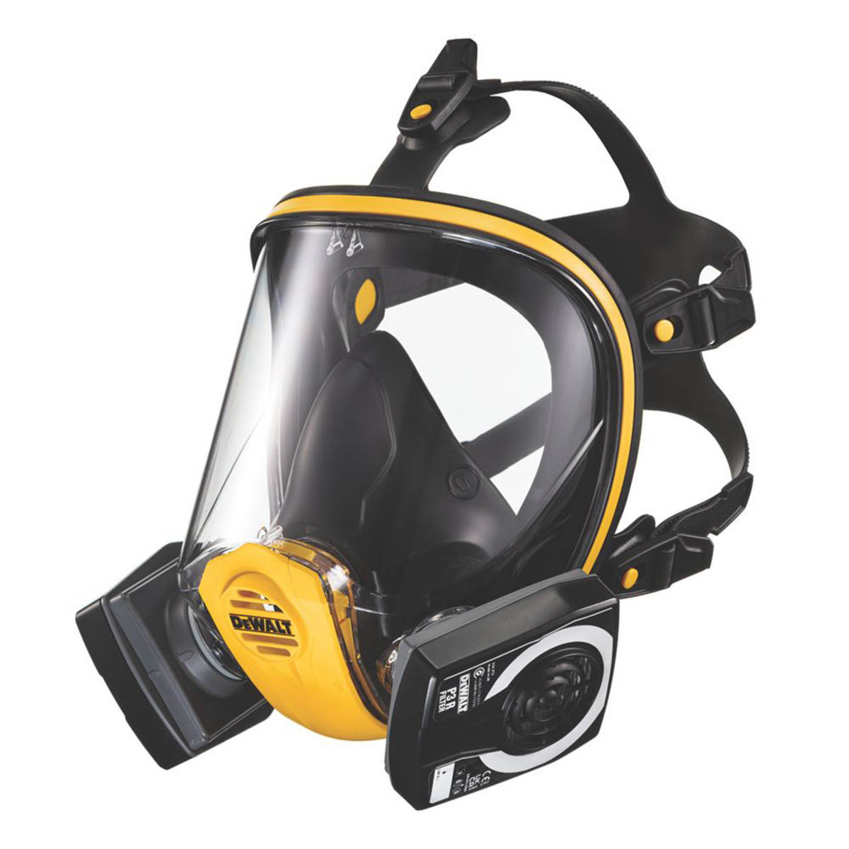DeWalt Full Face Mask Respirator P3 Filters Lightweight Reusable Medium Size - Image 1