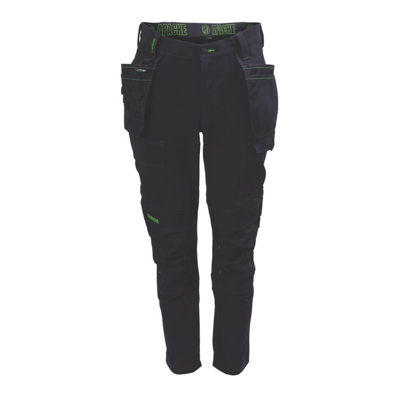 Apache Calgary Stretch Trouser Black 30" W 29" L - Image 2