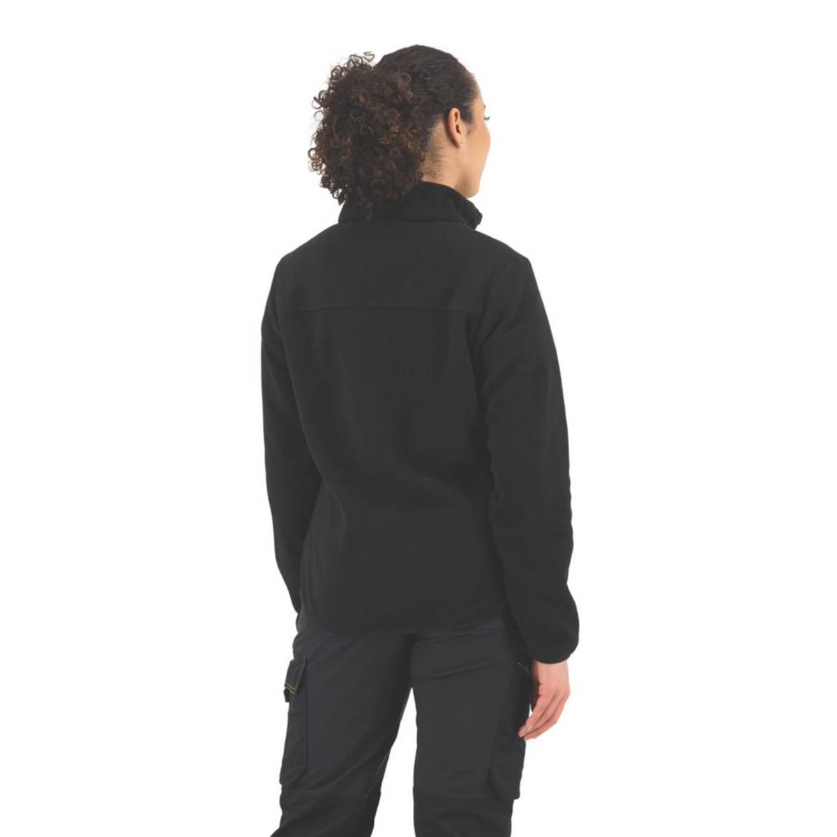 Site Womens Fleece Jacket Work Callard Black Front Zip Breathable Size 12 - Image 6