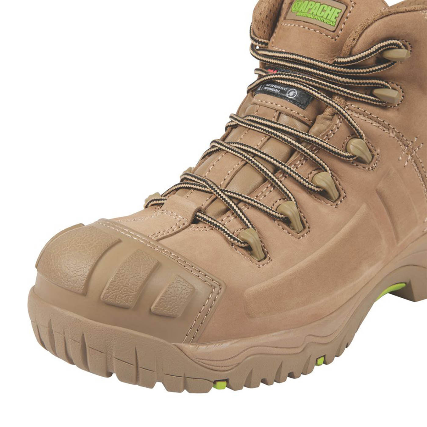 Apache Safety Boots Mens Standard Fit Brown Waterproof Composite Toe Size 10 - Image 2