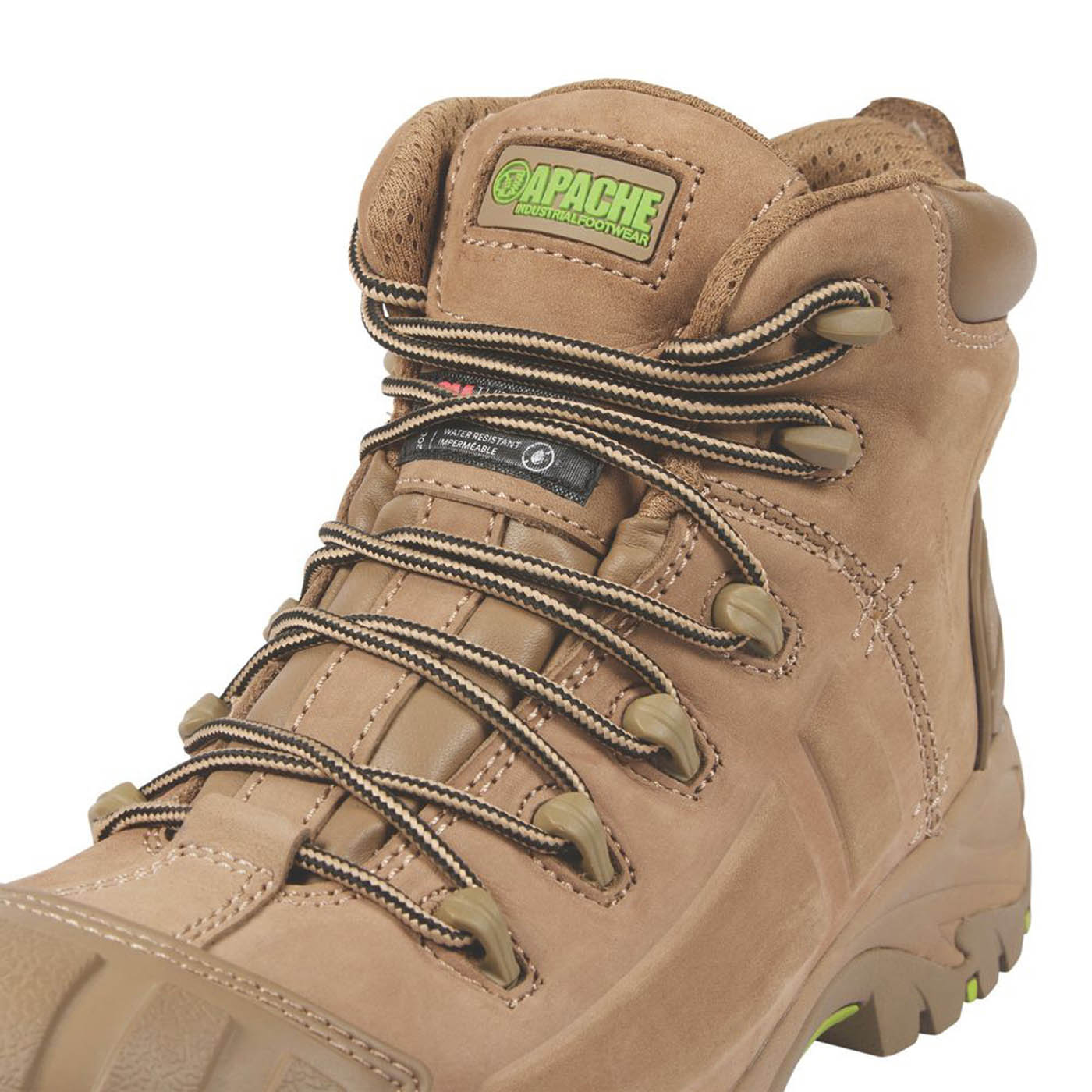 Apache Safety Boots Mens Standard Fit Brown Waterproof Composite Toe Size 10 - Image 3