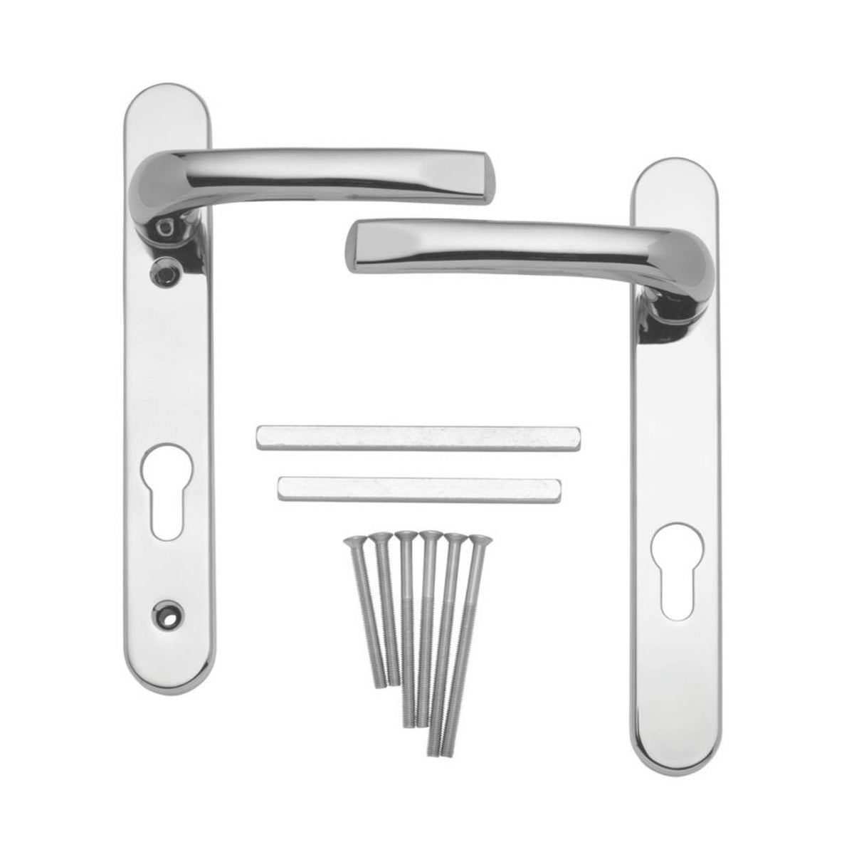 Mila ProLinea Door Handle Pair Polished Chrome - Image 1