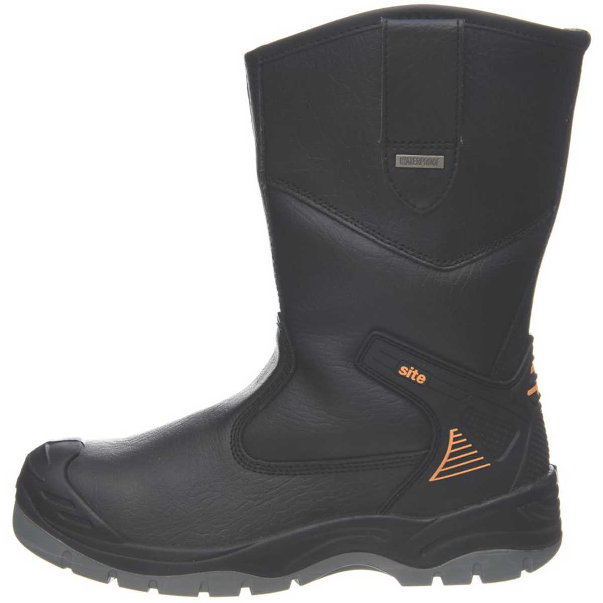 Site Safety Rigger Boots Mens Wide Fit Black Waterproof Shoes Steel Toe Size 11 - Image 2