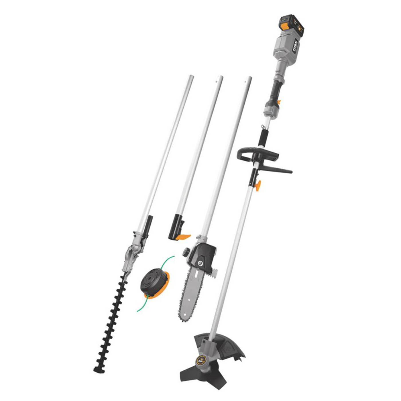 Titan Garden Multi Tools Cordless 36V 4Ah Li-Ion TT5MT36-Li Trimmer Pole Saw - Image 1