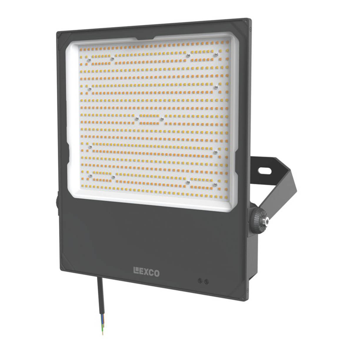 LED Floodlight With Photocell Black IP65 Outdoor Security Garden Light 300W - Image 1