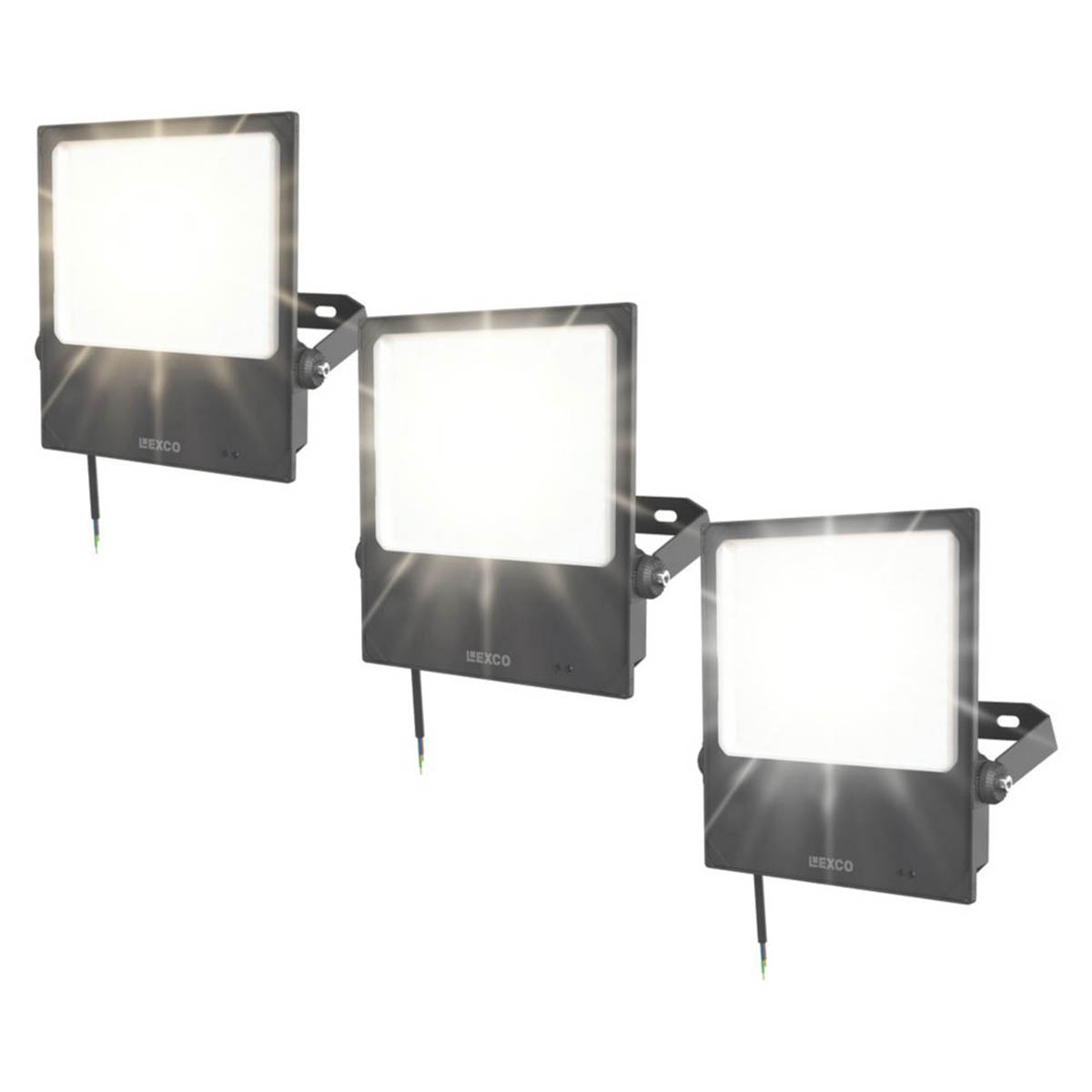 LED Floodlight With Photocell Black IP65 Outdoor Security Garden Light 300W - Image 5