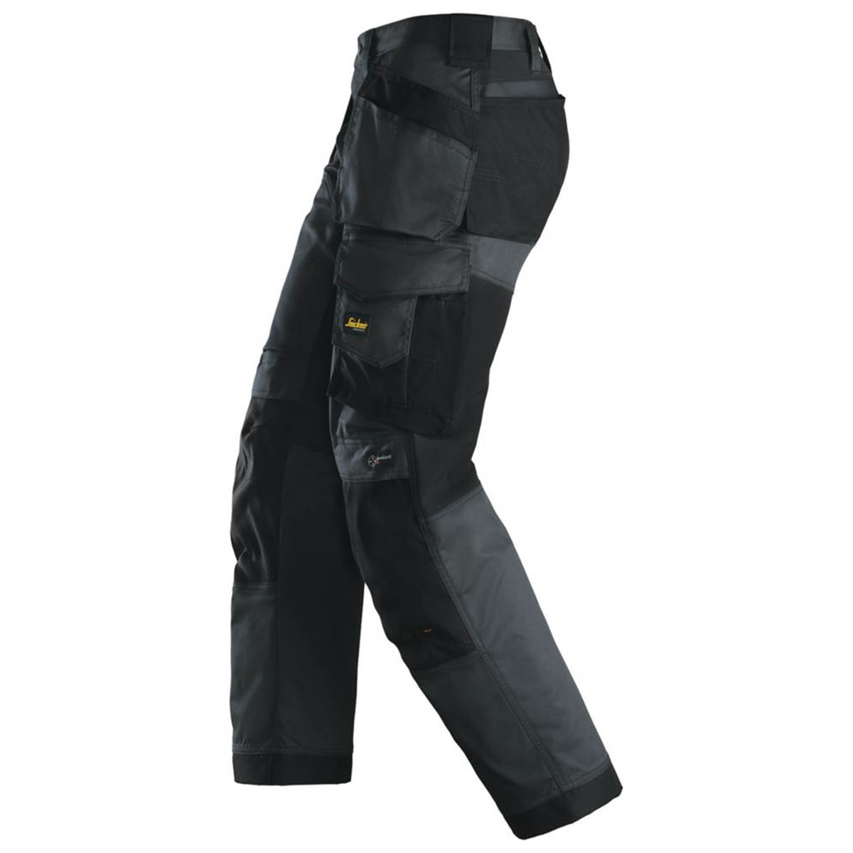 Snickers Mens Work Trousers 6251 Stretch Black Relaxed Multi Pockets 33" W 32" L - Image 4
