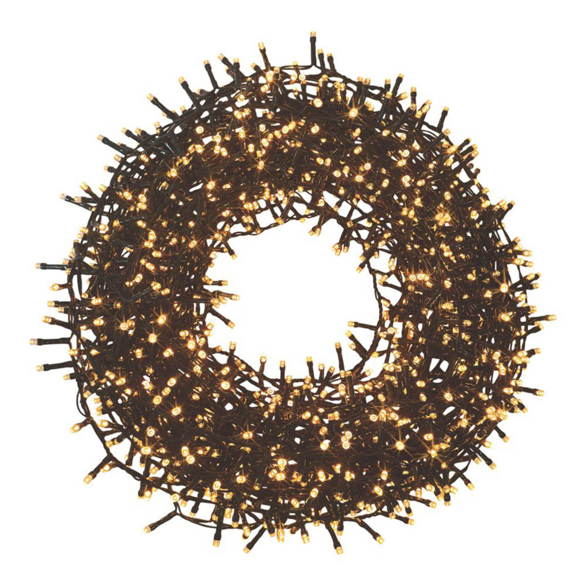 LED String Christmas Lights 1500 Warm White Timer IP44 Indoor Home L45m - Image 1