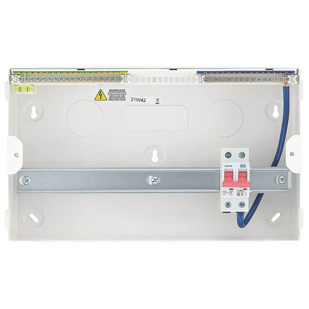 British General Consumer Unit Fortress 16 Module 14 Way Steel 100 A IP2XC 230V - Image 2