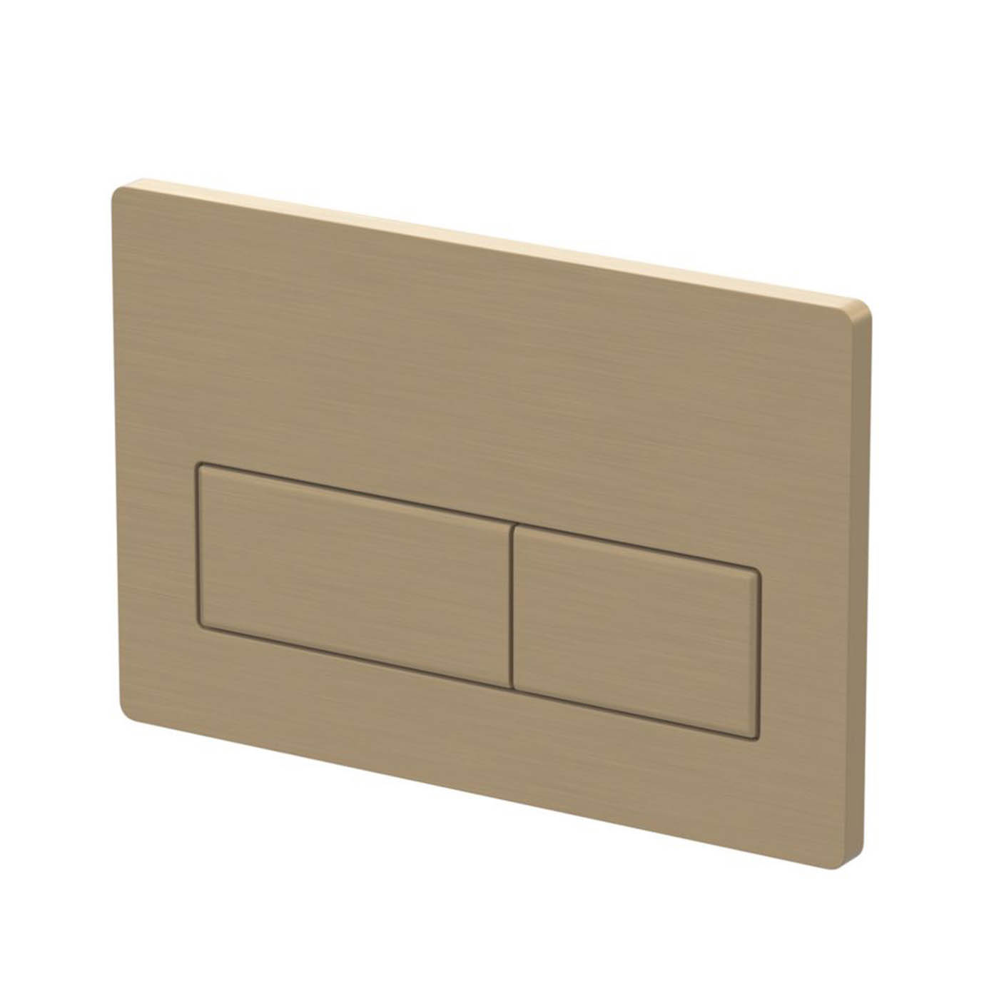 Flushing Plate Dual Water-Saving Low Volume Flush Rectangular Brushed Brass - Image 1