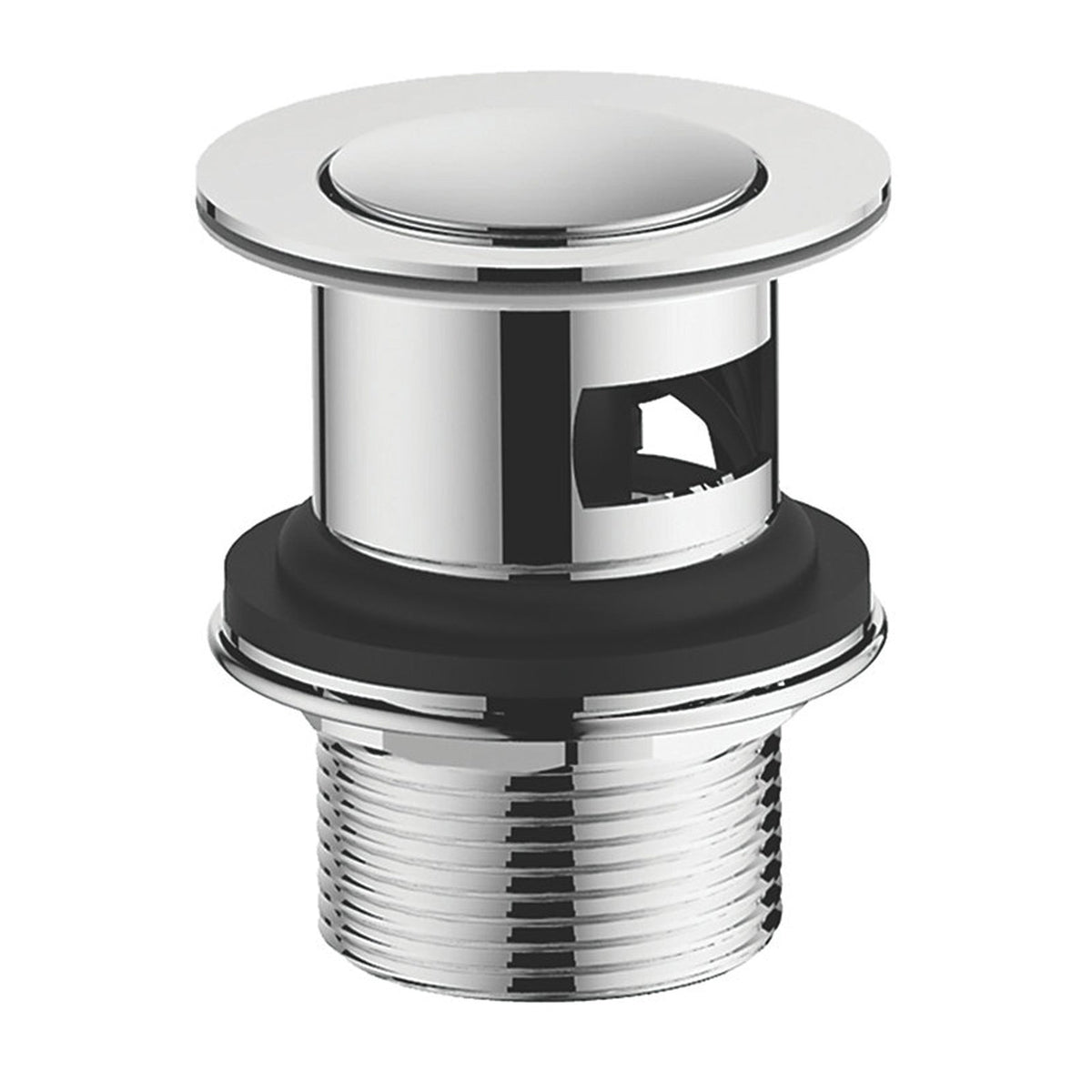 Bathroom Basin Tap Mono Mixer Single Lever Chrome Clicker Waste Modern Faucet - Image 2