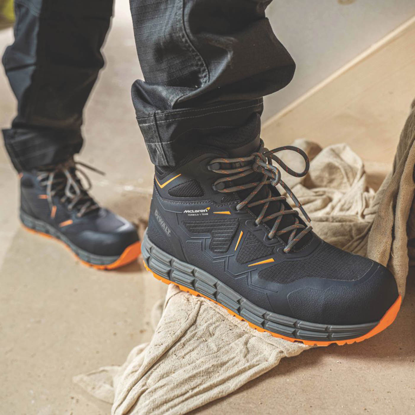 DEWALT Safety BootsMcLaren F1 Team North Haven Navy Orange Size 10 - Image 2