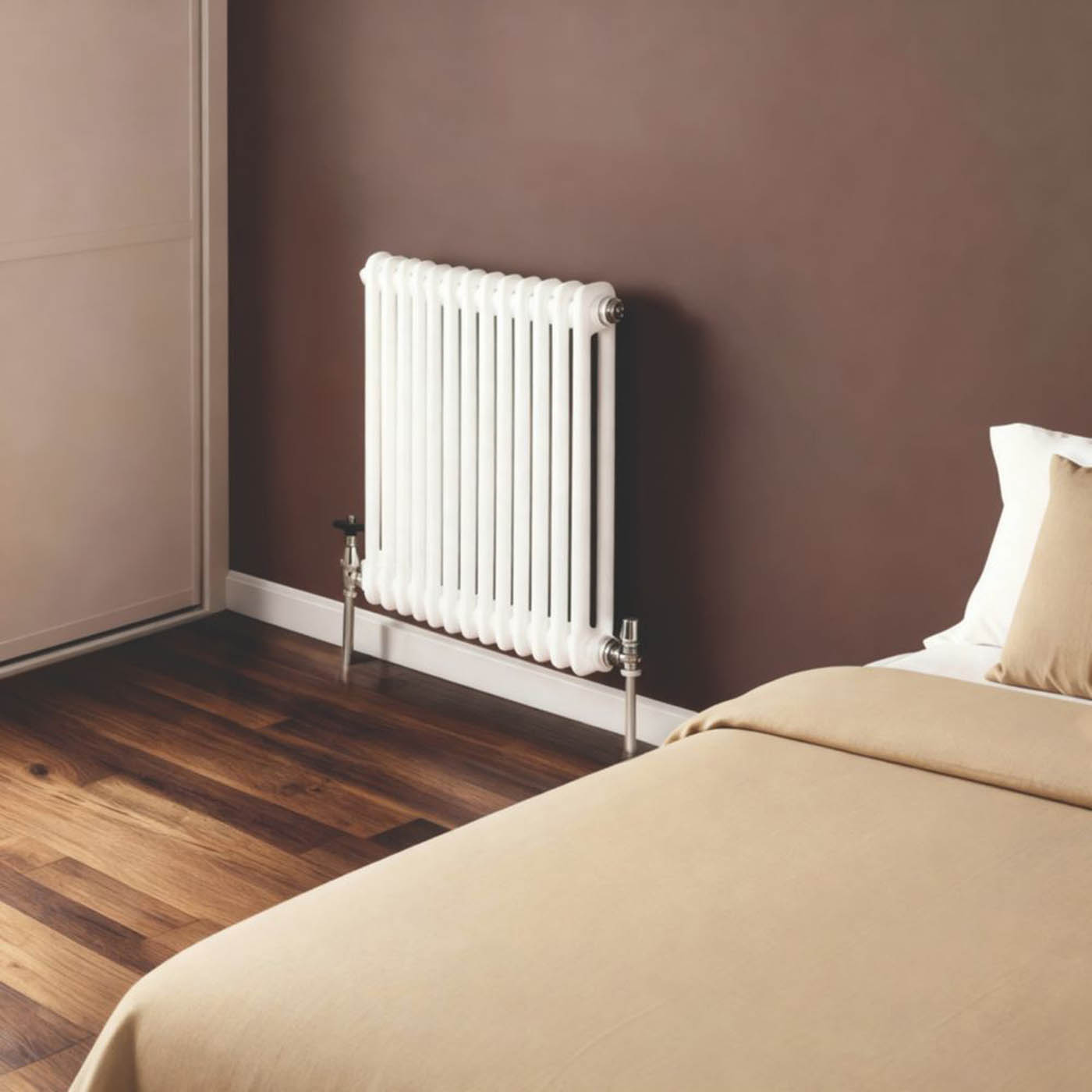 Flomasta 2 Column Radiator White Square Central Heating 612.3W (H)60x(W)60.5cm - Image 2