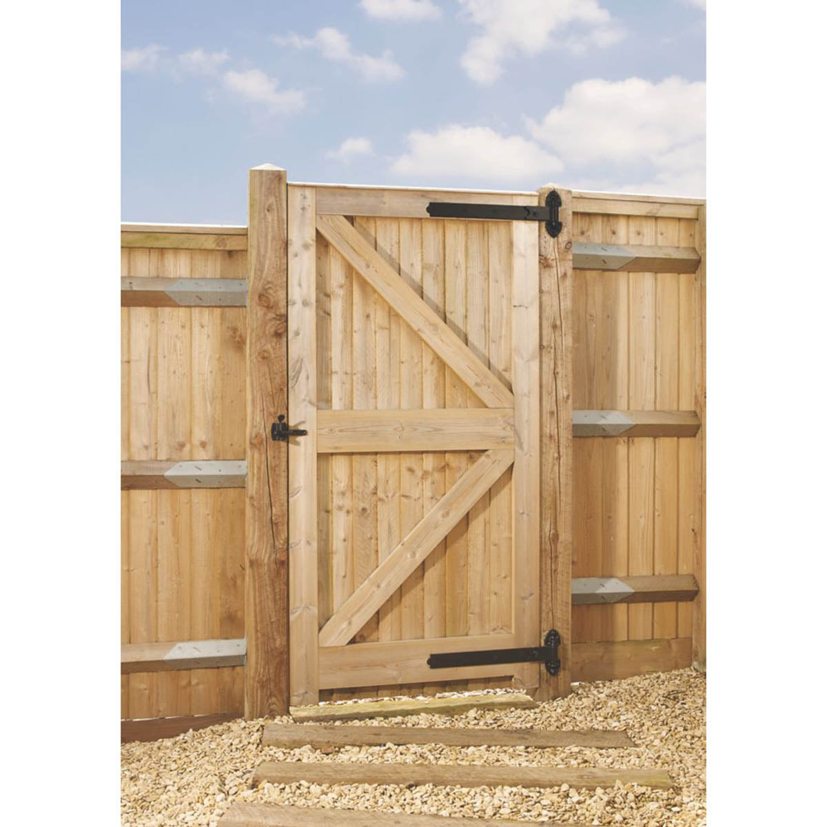 Smith & Locke Gate Hinges Heavy Duty Reversible Black Straight Durable Pack Of 2 - Image 2
