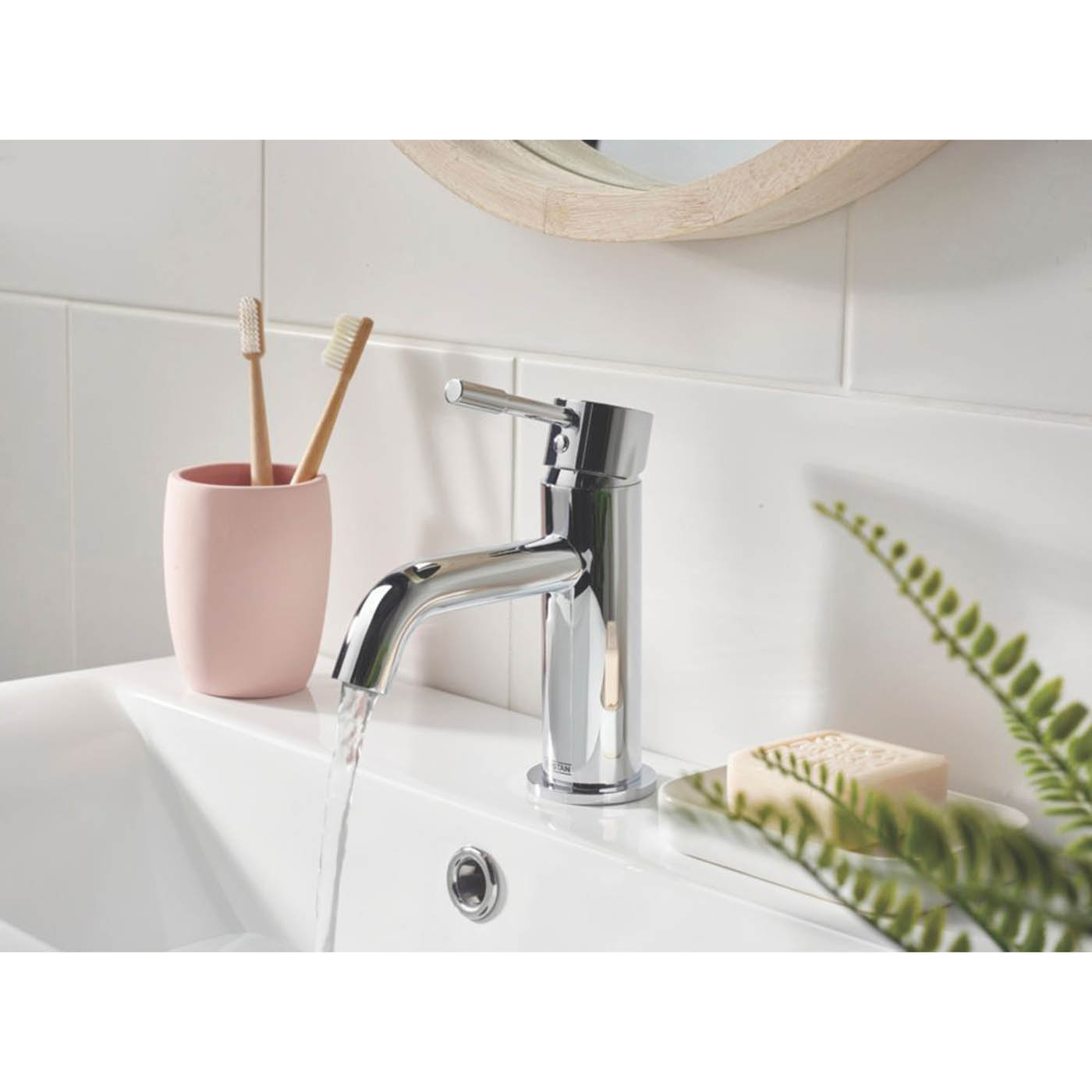 Bristan Bathroom Basin Tap Mono Mixer Chrome Single Lever Clicker Waste Faucet - Image 3