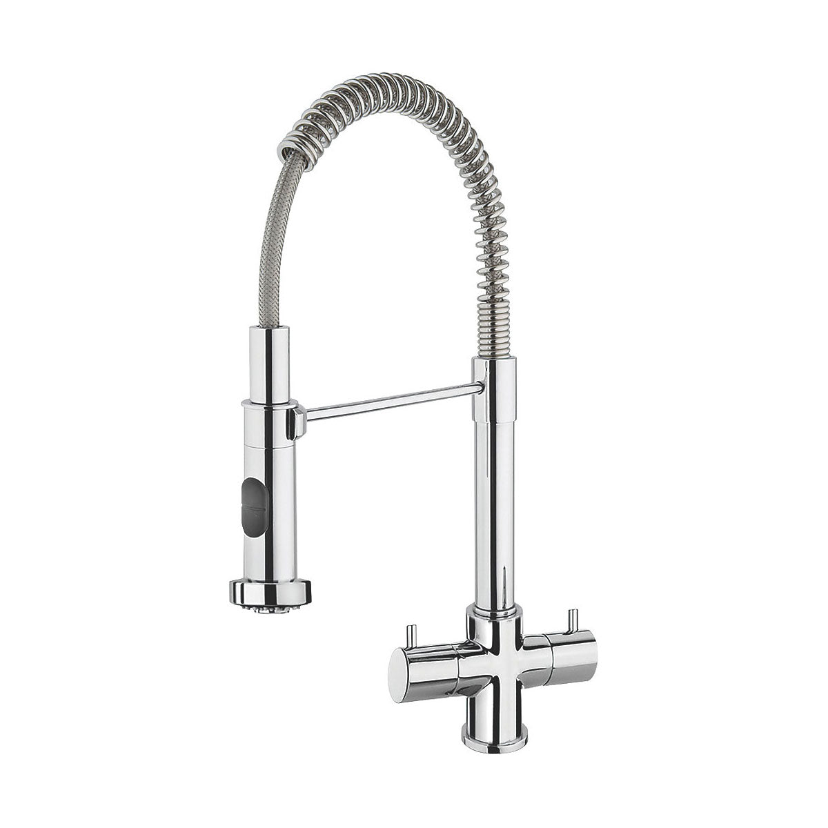 Franke Kitchen Tap Mono Mixer Pull Out Chrome Dual Lever Contemporary Faucet - Image 2