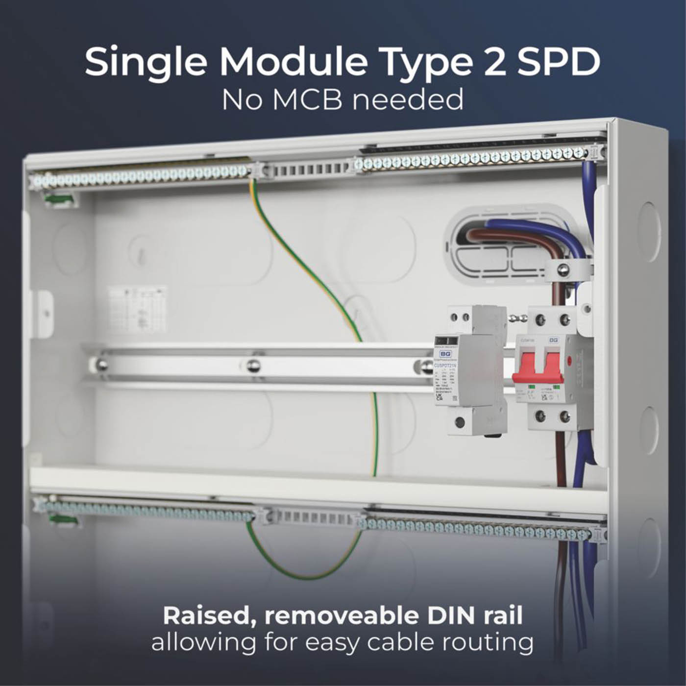 British General Main Switch Consumer Unit SPD 48-Module 43-Way Part-Populated - Image 6