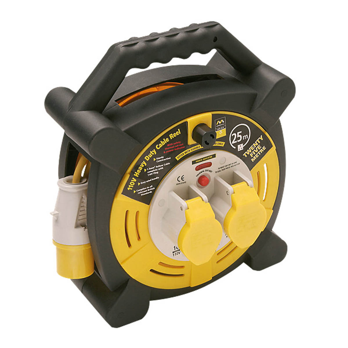 Masterplug Cable Reel 110V LVHLT2516/2-XD 16A 2-Gang 25m - Image 2