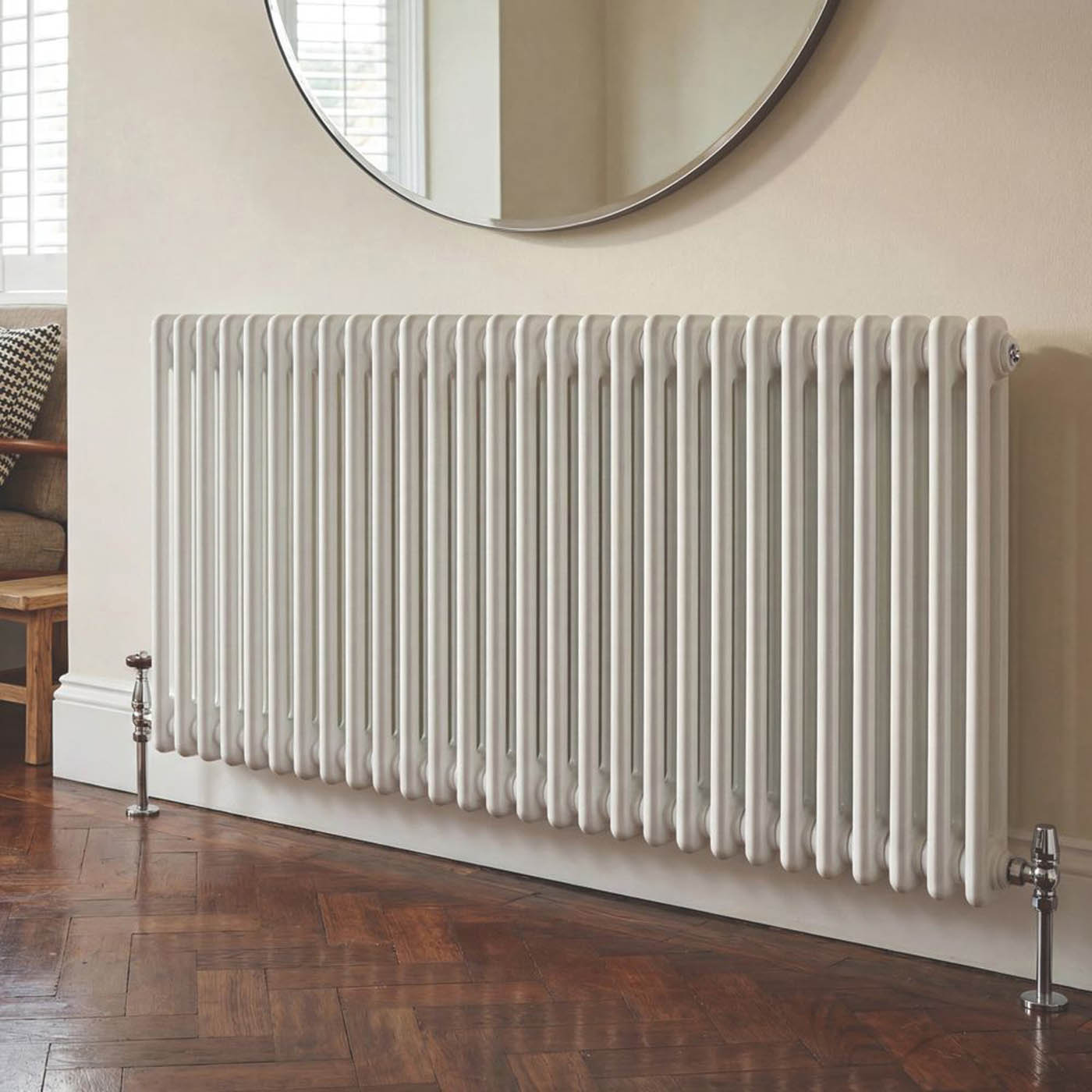 Flomasta 2 Column Radiator White Horizontal Steel Central Heating 60x141.5cm - Image 2